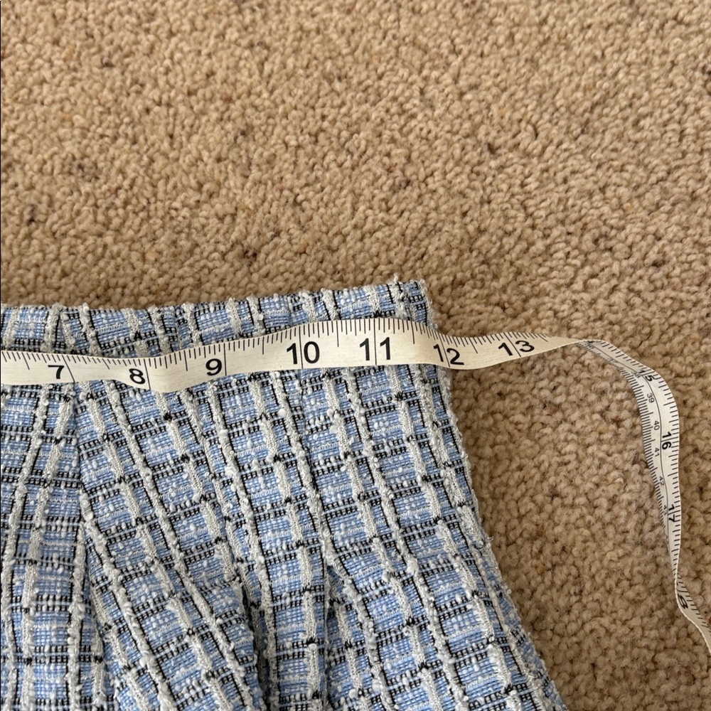 Elegant Blue and Black Plaid Women's Skirt - Picture 3 of 5